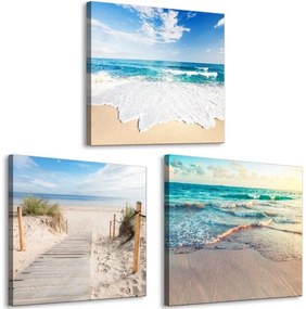 Quadro  Lonely Walk (3 Parts)  Larghezza x Altezza Home decor 120x40