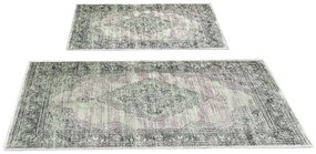 Set di tappetini per il bagno verdi/grigi 2 pz 60x100 cm – Foutastic