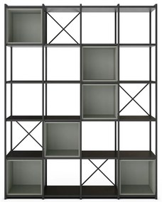 Libreria verde-nera 140x179 cm Anya - Marckeric