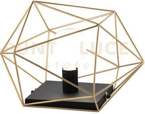 Lampada da tavolo abraxas nero e oro 1 luce attacco e27 40,5x29,5x2...