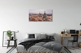 Quadro su tela Chiese invernali panorama di Cracovia 100x50 cm