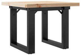 Tavolino salotto telaio a o 50x50x35,5cm massello pino e ghisa