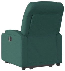 Poltrona alzapersona massaggiante verde scuro in tessuto