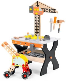 Laboratorio in legno per bambini, tavolo degli attrezzi ECOTOYS