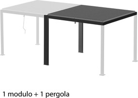 MOONTRIMMER - modulo per estensione pergola bioclimatica in alluminio modulare 3 x 3 m