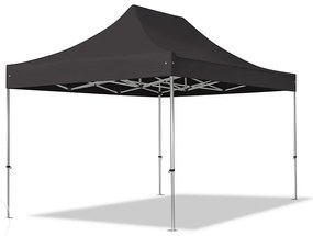 TOOLPORT 3x4,5m gazebo pieghevole PES con laterali, PROFESSIONAL alluminio, nero - (600199)