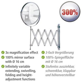 Specchio per make-up con ingrandimento (3x) ø 17 cm Exclusive – Wenko