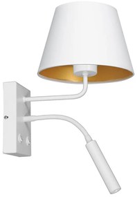 Lampada da parete ARDEN 1xE27/60W+1xG9/8W/230V bianco/oro
