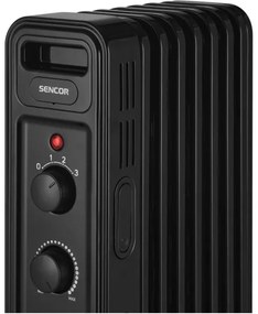 Sencor - Radiatore a olio con 7 elementi 600/900/1500W/230V nero