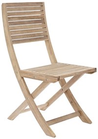 Sedia da giardino in acacia pieghevole Solaris NATERIAL, seduta in acacia beige