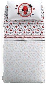 Completo Lenzuola in Cotone Spider-man Wall Singolo Marvel