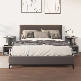 Comodini 2 Pz Grigio Sonoma 35x35x55 Cm İn Legno Multistrato /
