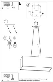 Lampadario a Sospensione SANTA BIS Colore Bianco
