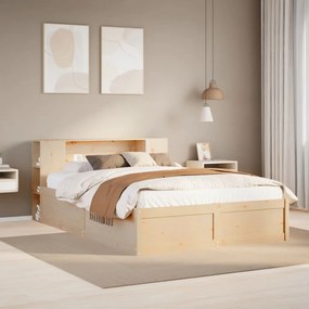 Giroletto Senza Materasso 160x200 Cm İn Legno Massello Di Pino /