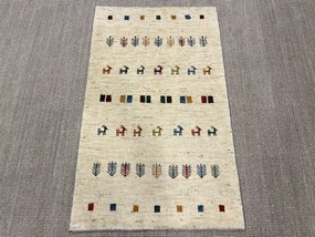 Gabbeh Tappeto 130x80 Beige (Iran) Annodato A Mano