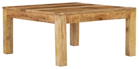 Tavolino Da Salotto İn Legno Massello Di Mango 80x80x40cm /