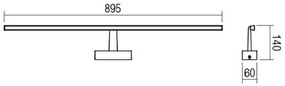 Redo 01-1678 - Illuminazione per specchio da bagno NEPTUNE LED/18W/230V IP44