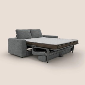 Freia Divano letto minimal materasso h15 cm con morbidi schienali in tessuto impermeabile T14 grigio