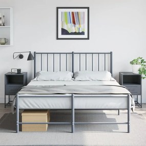Comodini 2 Pz Antracite 36x39x60,5 Cm İn Acciaio /