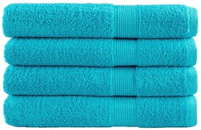 Asciugamani Premium Solund 4pz Turchese 100x200cm 600 G/m² /