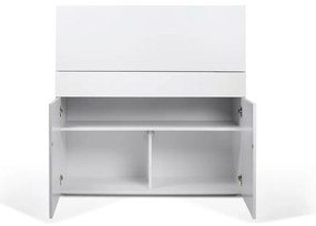 Tavolo da lavoro con piano bianco 110x42 cm Focus - TemaHome