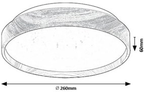 Rabalux 71143 - Plafoniera LED LEANA LED/12W/230V 3000K diametro 26 cm
