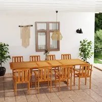 Set da Pranzo 9 pz in Legno Massello di Teak 3059616