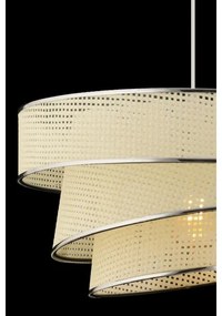 Lampadario a sospensione con cavo COUPER 1xE27/60W/230V bianco/cromo lucido