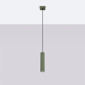 Sollux SL.1611 - Lampadario a sospensione con filo KARBON 1xGU10/10W/230V verde