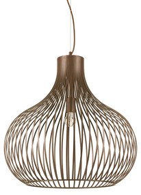 Sospensione Industrial-Minimal Onion Metallo Coffee 1 Luce E27 D59Cm