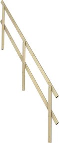 Parapetto BURGER Normandie in legno naturale, corrimano in abete, L 334 cm