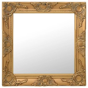 Specchio Da Parete Stile Barocco 50x50 Cm Oro /