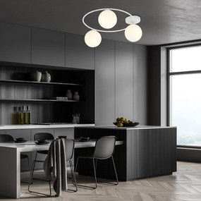 Lampada da soffitto in acciaio SOPRA 3 da interno 3xE14