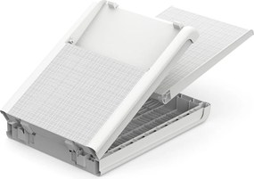Lettino da Giardino Prendisole 187,5x58x29 cm Reclinabile in 4 Posizione Keter Mallorca Effetto Juta Bianco...