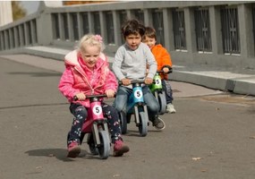 Funny Wheels - Bicicletta senza pedali 2 in 1 RIDER SPORT rosa/nera