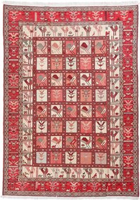 Kilim Tappeto 200 x 280 Rosso (Iran) Annodato A Mano