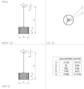 Lampadario Moderno Marasales Piccolo 1 Luce Acciaio Nero