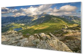Quadro acrilico Lago delle montagne 100x50 cm