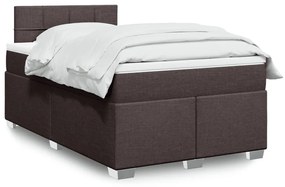 Giroletto A Molle Con Materasso Marrone Scuro 120x200cm Tessuto /