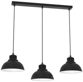Lampadario a sospensione con filo SVEN 3xE27/15W/230V nero