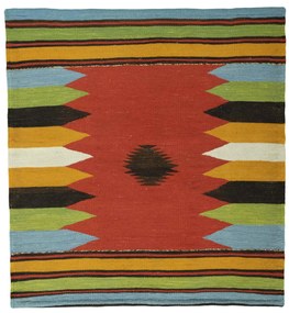 Kilim Tappeto persiano 100 x 90 Rosso (Iran) Tessuto A Mano