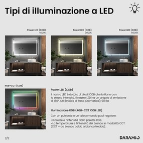 Specchio con luce LED F2