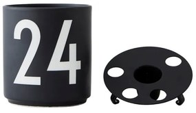 Candeliere in porcellana nera - Design Letters