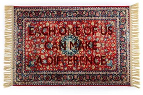 Seletti - Difference Burnt Carpet #10 80x120 Rosso/Multicolor Seletti