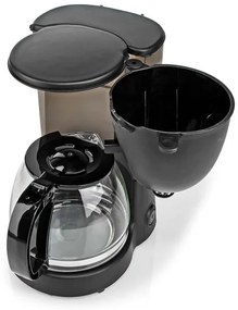 Nedis KACM150EBK - Caffettiera a goccia da 1,25 l con funzione di mantenimento della temperatura