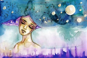 Carta da parati – Fata della luna