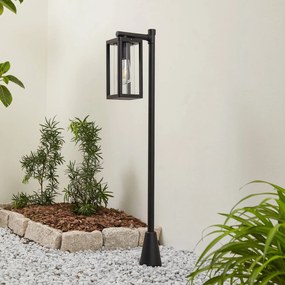 Lucande Siveta lampione, 100 cm, 1 luce, nero, alluminio