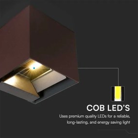 Lampada solare da parete LED con sensore 9W 3,7V 3000-5000K IP65 marrone