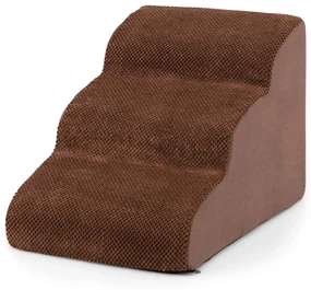 Scala In Spugna A 4 Gradini Per Cani Piccoli – Rampa Antiscivolo Per Letto E Divano, Rivestimento Lavabile, Assemblabile In Cuccia, 60x40x44 Cm