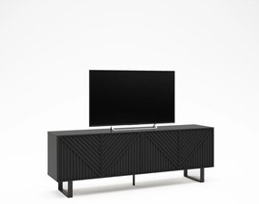 Tavolo TV nero 161x55x35 cm Peta - Marckeric